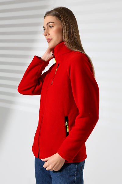 KIRMIZI KADIN POLAR HIRKA-CEKET