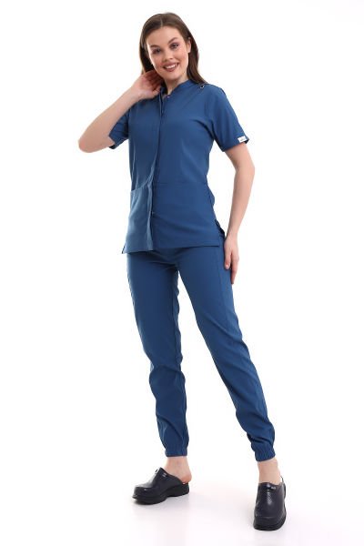 ÇITÇITLI  KADIN LİKRALI JOGGER SCRUBS TAKIMI