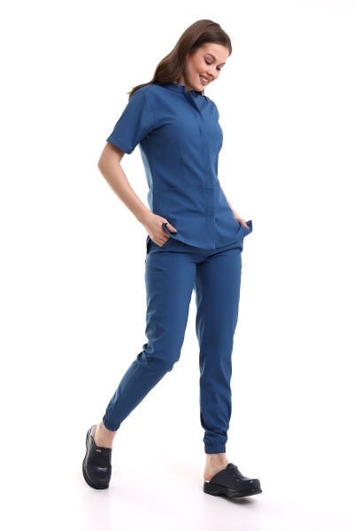 ÇITÇITLI  KADIN LİKRALI JOGGER SCRUBS TAKIMI
