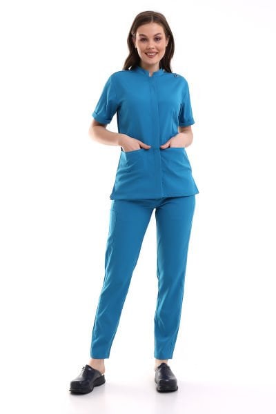 ÇITÇITLI KADIN SCRUBS TAKIMI JOGGER PANTOLONLU