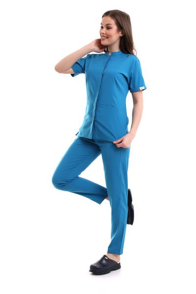 ÇITÇITLI KADIN SCRUBS TAKIMI JOGGER PANTOLONLU