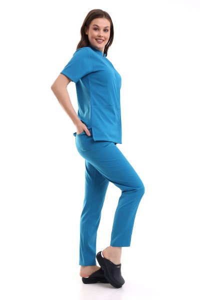 ÇITÇITLI KADIN SCRUBS TAKIMI JOGGER PANTOLONLU