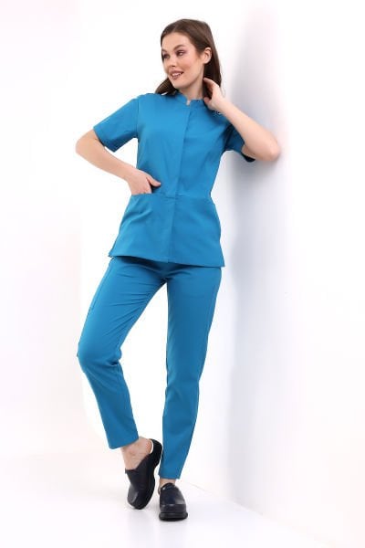 ÇITÇITLI KADIN SCRUBS TAKIMI JOGGER PANTOLONLU