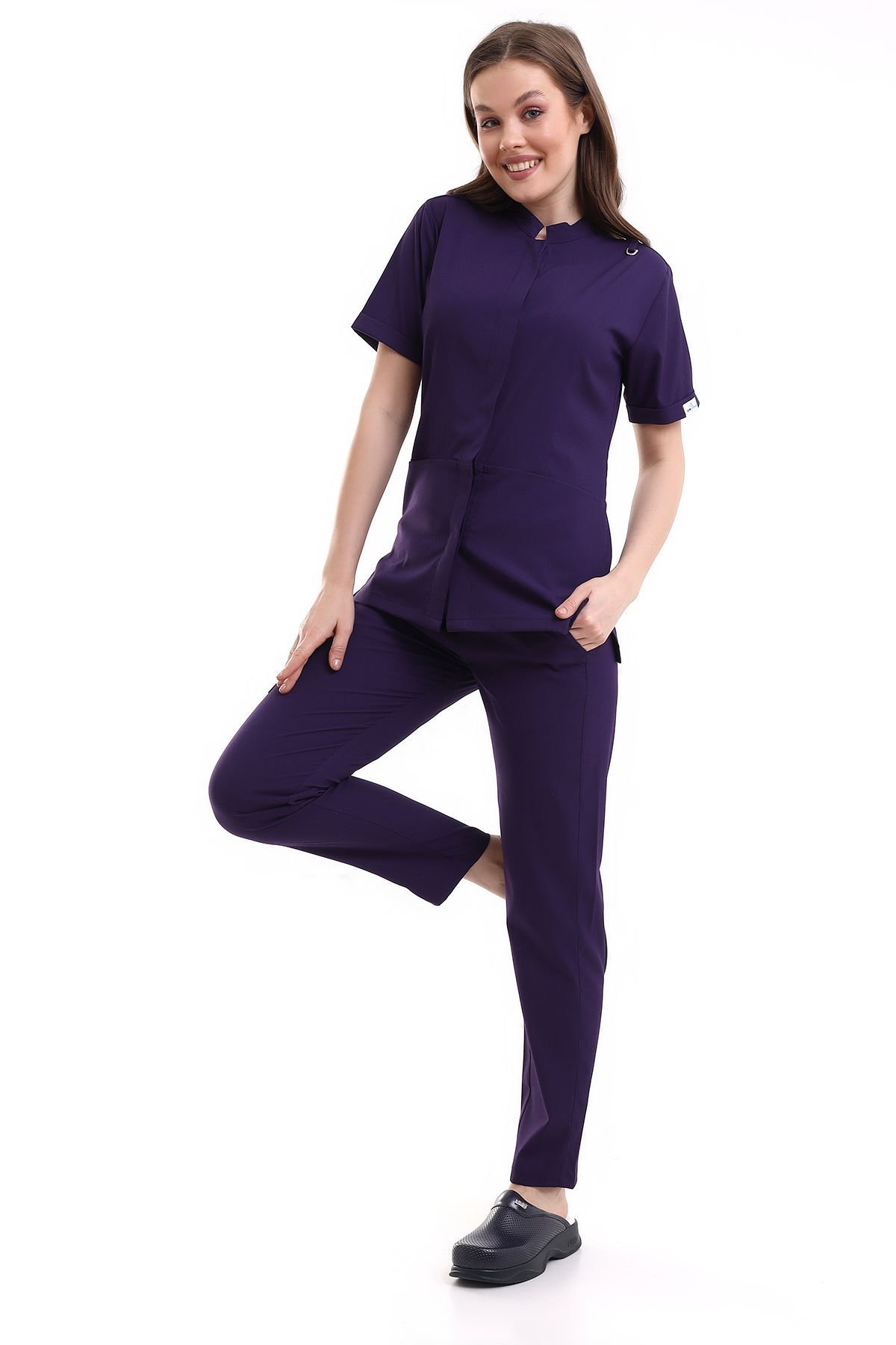 ÇITÇITLI KADIN LİKRALI SCRUBS TAKIMI