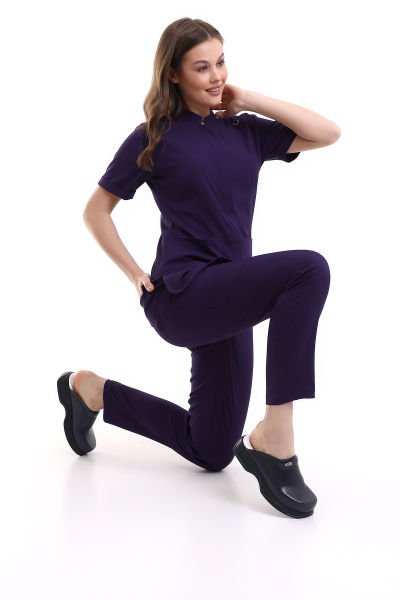 ÇITÇITLI KADIN LİKRALI SCRUBS TAKIMI