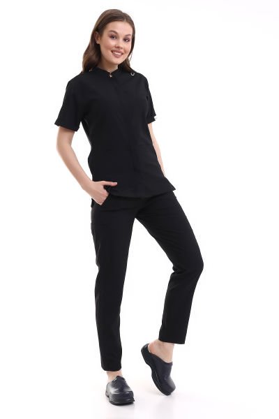 KADIN ÇITÇITLI LİKRALI SAĞLIKÇI ÜNİFORMA SCRUBS