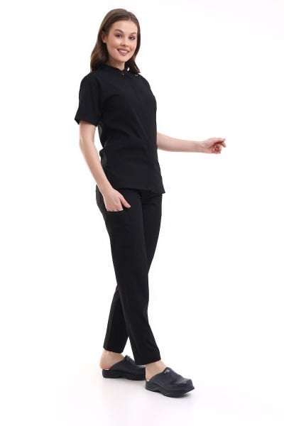 KADIN ÇITÇITLI LİKRALI SAĞLIKÇI ÜNİFORMA SCRUBS