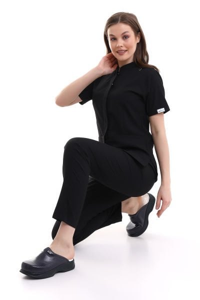 KADIN ÇITÇITLI LİKRALI SAĞLIKÇI ÜNİFORMA SCRUBS